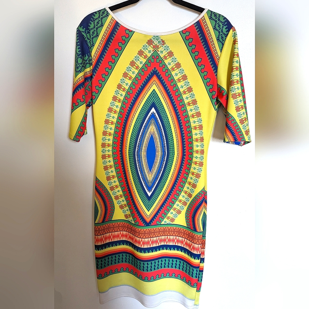 Neon "scuba" dress